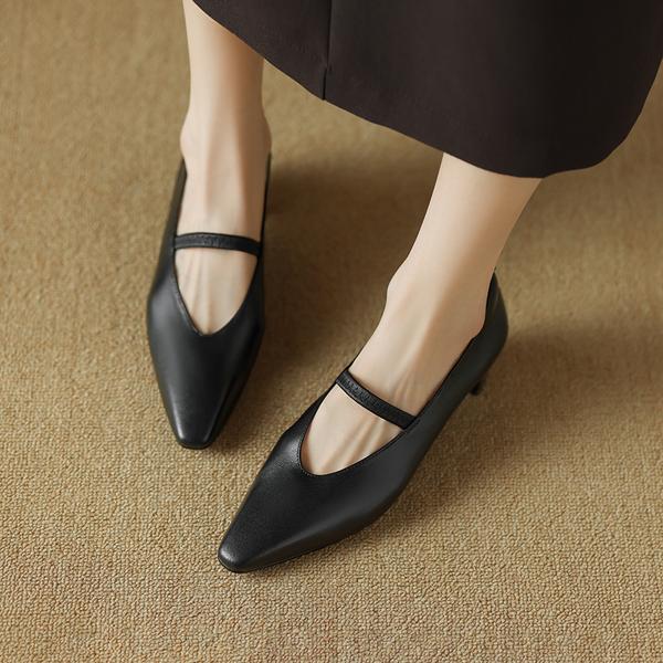 Exquisite Handmade Leather Women's Shoes, Elegance Redefined(Edamaijia82028F)