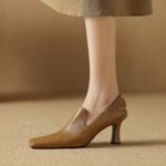 Elegance in Handcrafted Genuine Leather Women's Shoes(Edamaijia82027F)