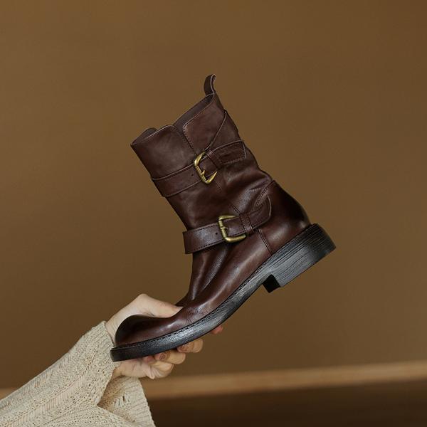 Handcrafted Genuine Leather Women's Shoes: Luxury and Elegance(Edamaijia82129F)