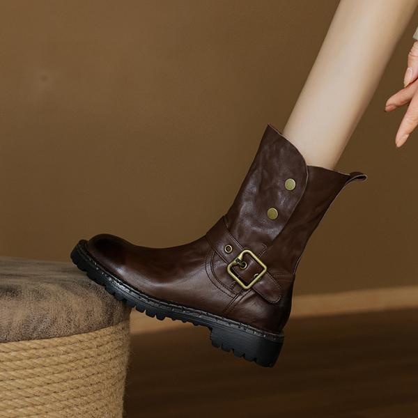 Luxurious Handmade Leather Women's Shoes with Exquisite Craftsmanship(Edamaijia82130F)