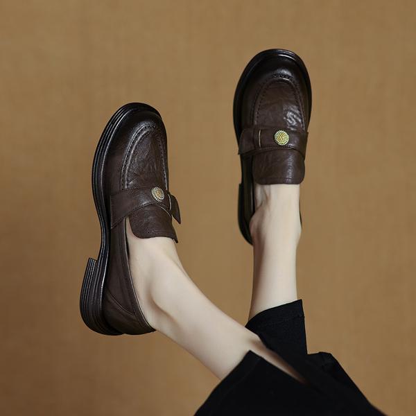 Handcrafted Genuine Leather Women's Shoes - Elegant Luxury品质(Edamaijia82161F)