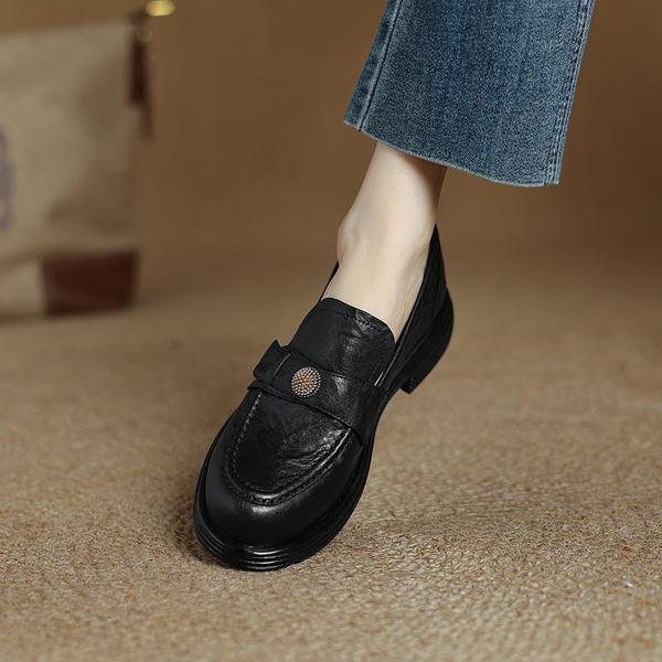 Handcrafted Genuine Leather Women's Shoes - Elegant Luxury品质(Edamaijia82161F)