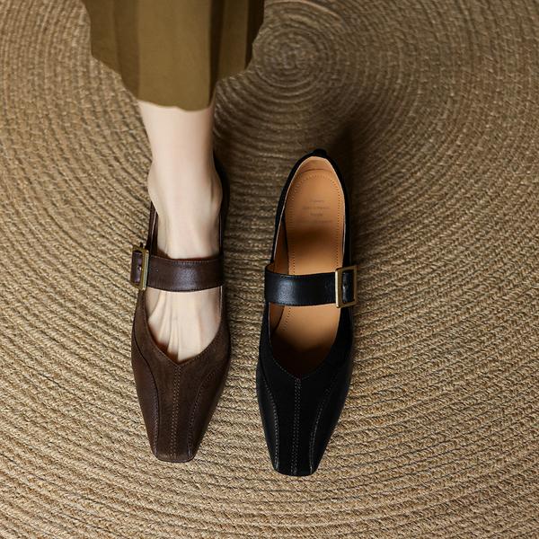 Handcrafted Luxury Leather Women's Shoes - Elegant Artistry Unveiled(Edamaijia82172F)