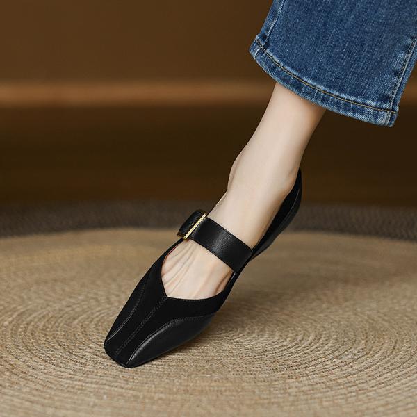 Handcrafted Luxury Leather Women's Shoes - Elegant Artistry Unveiled(Edamaijia82172F)