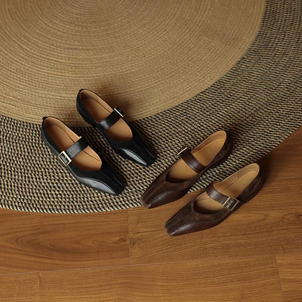 Handcrafted Luxury Leather Women's Shoes - Elegant Artistry Unveiled(Edamaijia82172F)