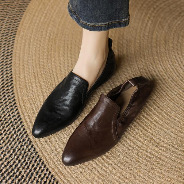 Exquisite Handcrafted Leather Women's Shoes: Where Luxury Meets Elegance(Edamaijia82173F)