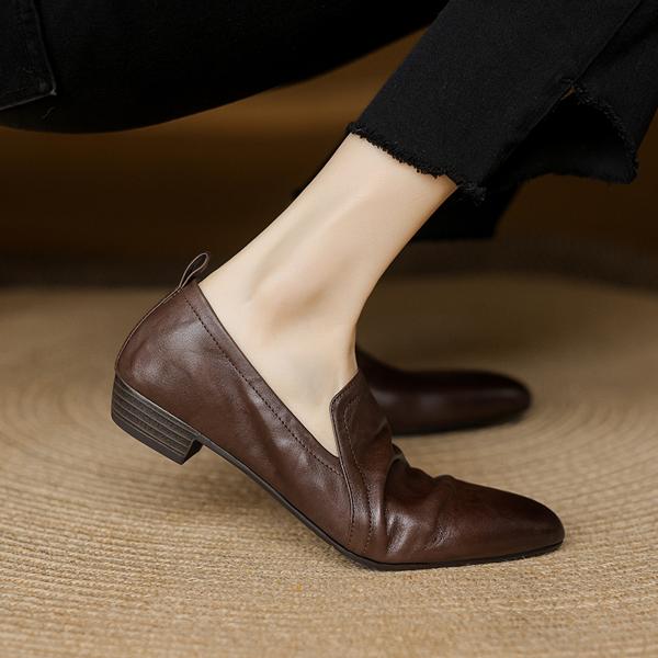 Exquisite Handcrafted Leather Women's Shoes: Where Luxury Meets Elegance(Edamaijia82173F)