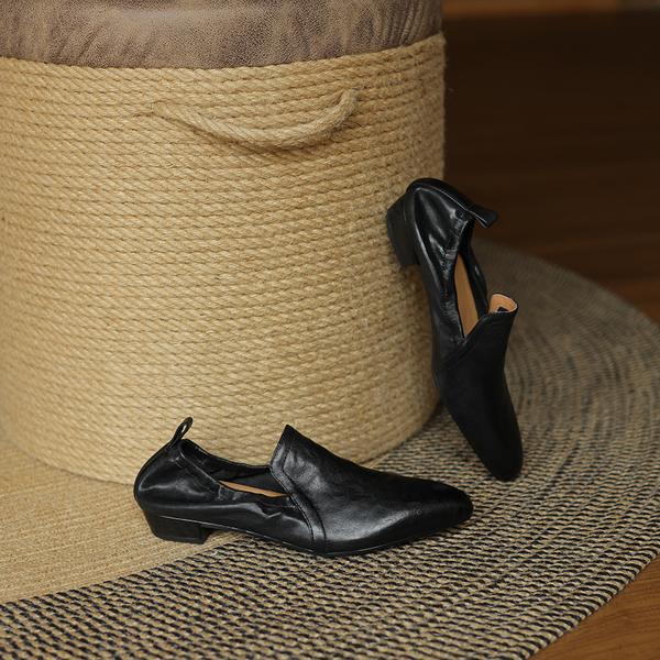 Exquisite Handcrafted Leather Women's Shoes: Where Luxury Meets Elegance(Edamaijia82173F)