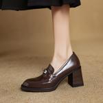 Handcrafted Real Leather Women's Shoes - Elegance Meets Luxury Craftsmanship(Edamaijia82178)