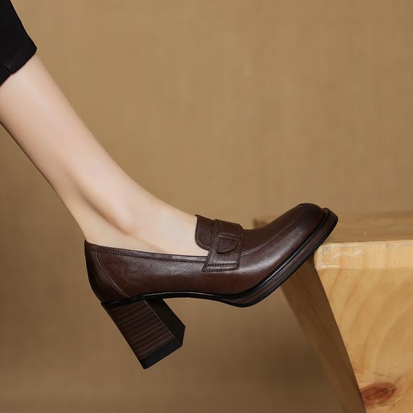 Handcrafted Luxury Leather Women's Shoes: Elegant Artistry in Quality(Edamaijia82177F)