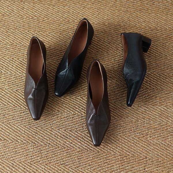Handcrafted Luxury Leather Women's Shoes(Edamaijia82171F)