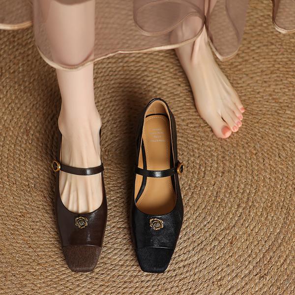 Handcrafted Luxury Leather Women’s Shoes: Exquisite Quality & Elegance(Edamaijia82198F)
