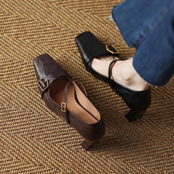 Handcrafted Luxury Leather Women's Shoes - Exquisite Elegance(Edamaijia9323F)