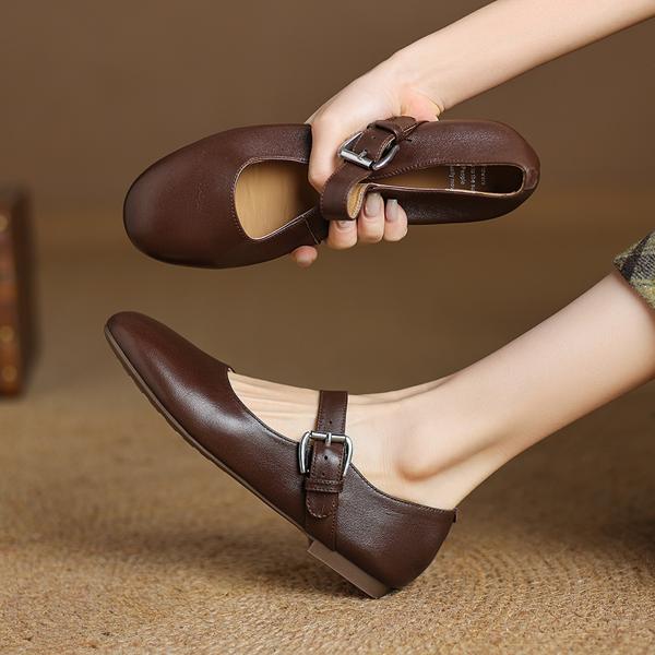 Exquisite Handcrafted Genuine Leather Women's Shoes for Elevated Elegance(Edamaijia82212F)