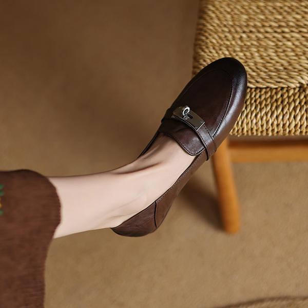 Elegant Handcrafted Leather Women's Shoes - Luxury Quality(Edamaijia82217F)