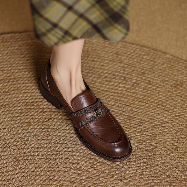 Exquisite Handmade Leather Women's Shoes: Timeless Luxury & Elegance(Edamaijia82218F)