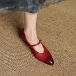 Exquisite Handcrafted Leather Women's Shoes: Luxury & Elegance(Edamaijia82226F)