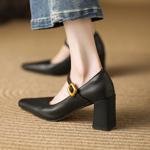 Handcrafted Luxury Leather Women's Shoes: Elegance in Every Stitch(Edamaijia9330F)