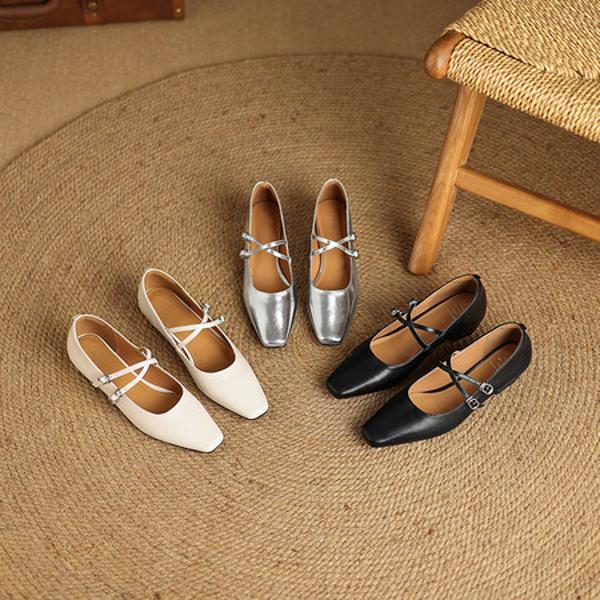 Exquisite Handcrafted Leather Women's Shoes: Luxury and Elegance Combined(Edamaijia82209F)