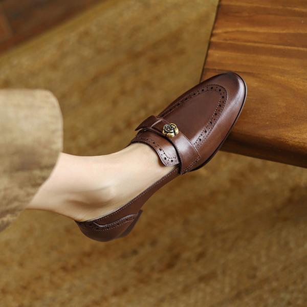 Handcrafted Leather Women's Shoes: Luxury Meets Artisanal Elegance(Edamaijia82290F)