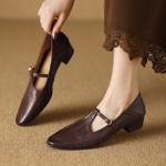 Handcrafted Italian Leather Women's Shoes: Luxurious Elegance & Superior Quality(Edamaijia82257F)