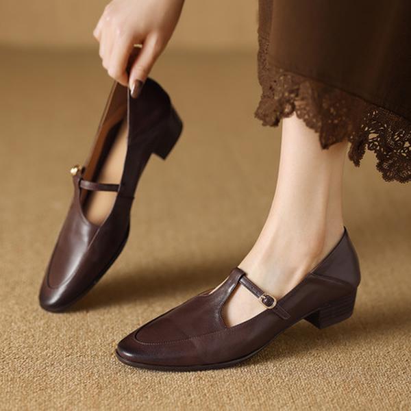 Handcrafted Italian Leather Women's Shoes: Luxurious Elegance & Superior Quality(Edamaijia82257F)