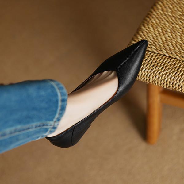 Elegant Handmade Leather Women's Shoes - Luxury Craftsmanship(Edamaijia82303F)