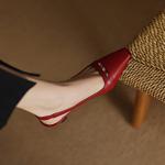 Elegant Handmade Leather Women's Shoes – Exquisite Craftsmanship & Quality(Edamaijia9508F)
