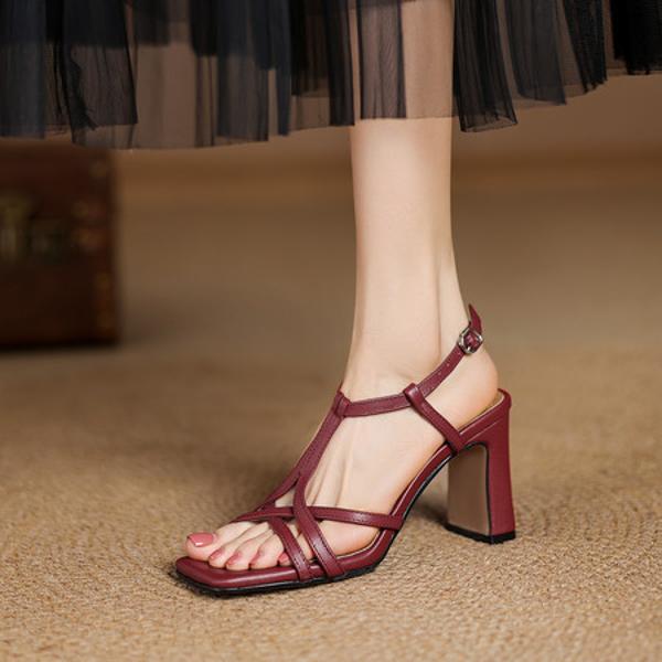 Handcrafted Luxury Leather Women's Shoes with Elegant Craftsmanship(Edamaijia9535F)