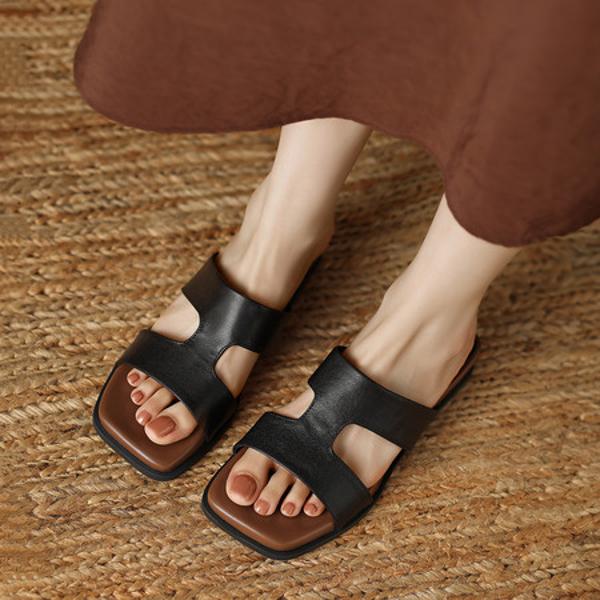 Elegant Handcrafted Leather Women’s Shoes - Luxury Quality Artistry(Edamaijia82558F)