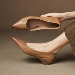 Exquisite Handmade Genuine Leather Women's Shoes for Timeless Elegance(Edamaijia9539F)