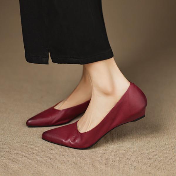 Exquisite Handmade Genuine Leather Women's Shoes for Timeless Elegance(Edamaijia9539F)