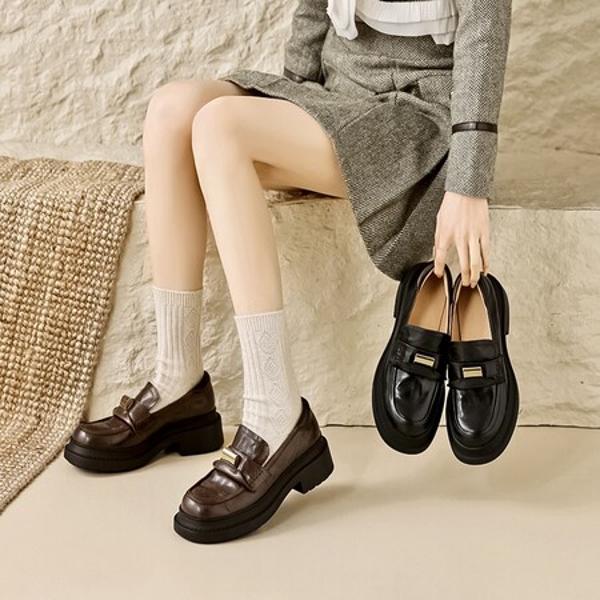 Elegant Handcrafted Leather Women's Shoes with Luxurious Quality(Edanjuan881201-1)