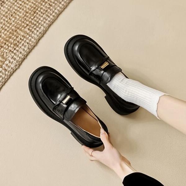 Elegant Handcrafted Leather Women's Shoes with Luxurious Quality(Edanjuan881201-1)