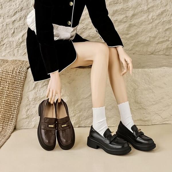 Elegant Handcrafted Leather Women's Shoes with Luxurious Quality(Edanjuan881201-1)