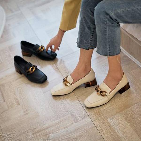 Handcrafted Leather Women's Shoes: Luxurious Elegance and Quality(Edfmr1516)