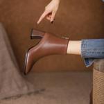 Luxury Handcrafted Genuine Leather Women's Shoes: Timeless Elegance(Edfmr311)