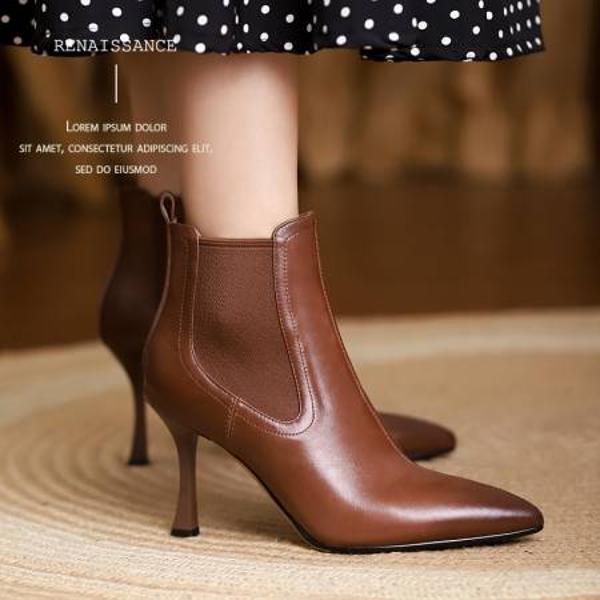Elegant Handcrafted Leather Women's Shoes - Luxurious Craftsmanship(Edfmr335-5)