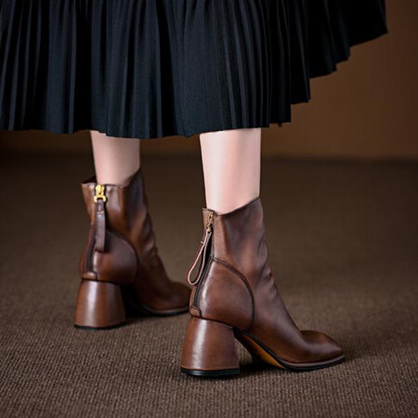 Exquisite Handmade Leather Women's Shoes: Luxury Craftsmanship for Elegant Style(Edfmr577-5)