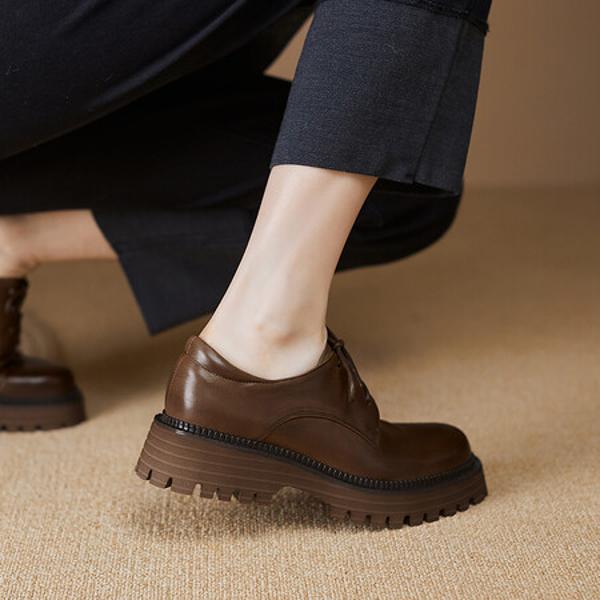 Handcrafted Leather Women's Shoes - Luxurious Elegance(Edfmr628)