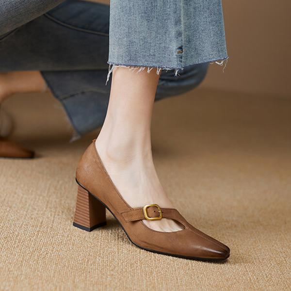 Elevate Elegance: Handcrafted Genuine Leather Women’s Luxury Shoes(Edfmr6355)