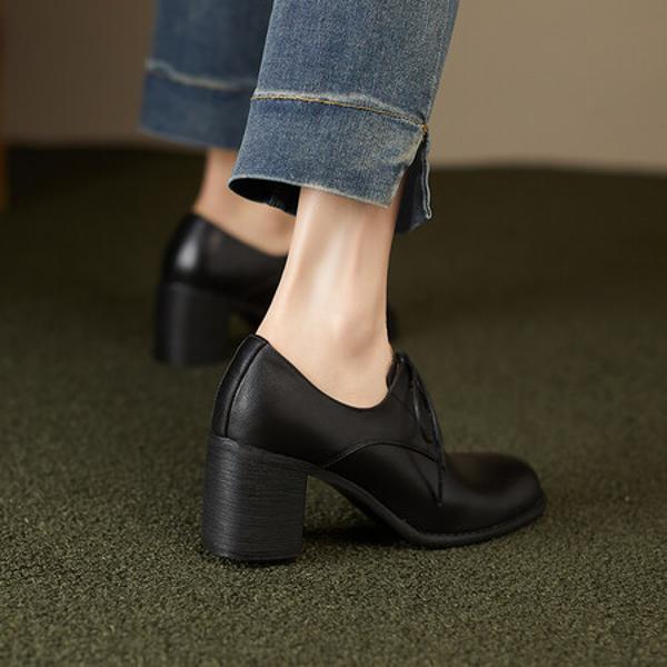 Luxurious Handcrafted Leather Women's Shoes: Fine Craftsmanship & Elegance(Edfmr6333)