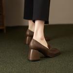 Handcrafted Luxury Leather Women's Shoes for Elegance(Edfmr6383)