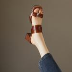 Elegant Handmade Leather Women's Shoes - Exquisite Craftsmanship(Edfmr6566)