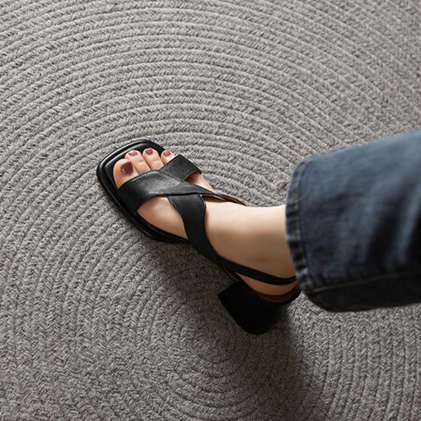 Luxurious Handmade Leather Women's Shoes with Craftsmanship(Edfmr6573)