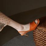 Handcrafted Luxury Leather Women's Shoes for Elegant Style(Edfmr-6821)