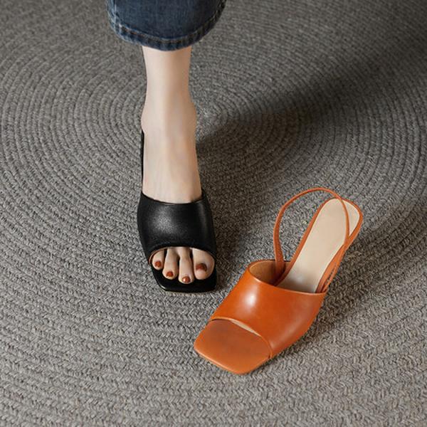 Handcrafted Luxury Leather Women's Shoes for Elegant Style(Edfmr-6821)