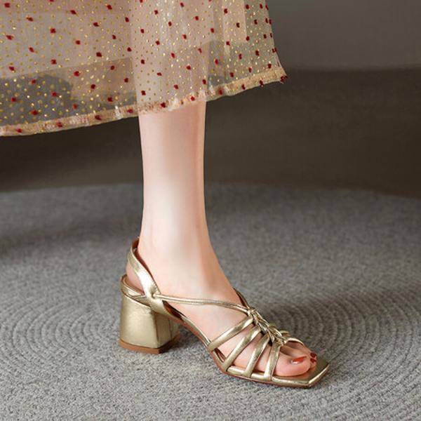 Handcrafted Luxury Leather Women's Shoes: Elegance in Every Stitch(Edfmr6801)