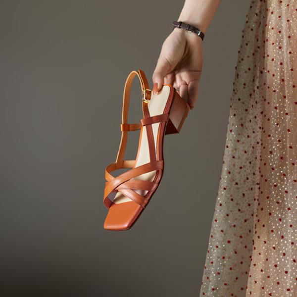 Elegantly Crafted Genuine Leather Handmade Women's Shoes for High-End Luxury(Edfmr6751)