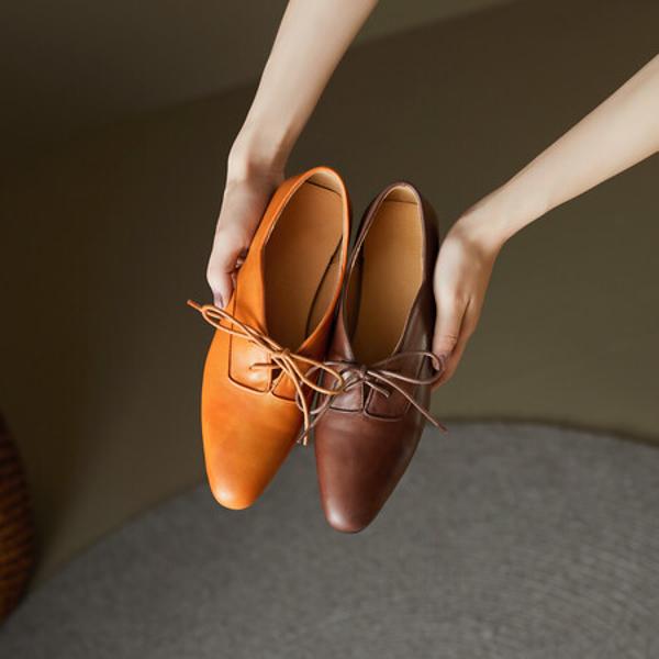 Luxurious Handcrafted Leather Women's Shoes - Exquisite Quality & Elegance(Edfmr6788)